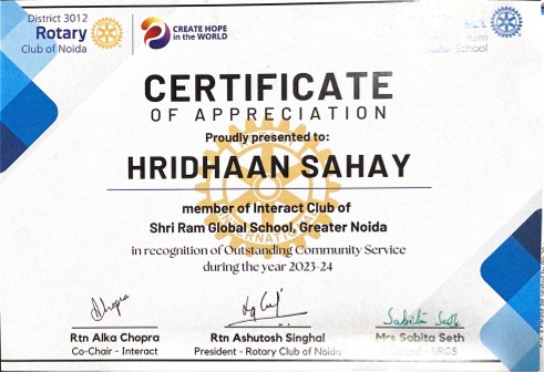 Rotary Certificate